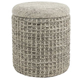 Indigo Round Storage Ottoman