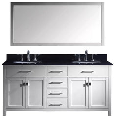White Wooden Double Vanity