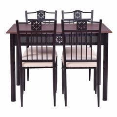 5 Piece Wooden Kitchen Dining Set