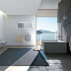 VASCA Stone Solid Surface Freestanding Bathtub Square Shape Corian Tub