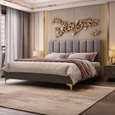 Light luxury cloth art bed 1.5 meters 1.8 meters in style princess single bed velvet cloth
