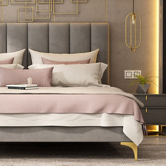 Light luxury cloth art bed 1.5 meters 1.8 meters in style princess single bed velvet cloth