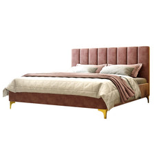 Light luxury cloth art bed 1.5 meters 1.8 meters in style princess single bed velvet cloth