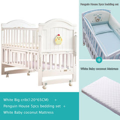 Multifunctional Wooden Baby Crib Cradle Cot for Newborn