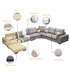 Nordic Cloth Modern Minimalist Sofa Combination Set