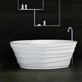 Solid Surface Stone Bathtub Oval Freestanding Corian Matt Or Glossy Finishing Tub