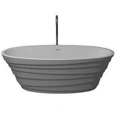 Solid Surface Stone Bathtub Oval Freestanding Corian Matt Or Glossy Finishing Tub