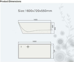 Marcella Solid Surface Stone Bathtub Artificial Stone Bathtub