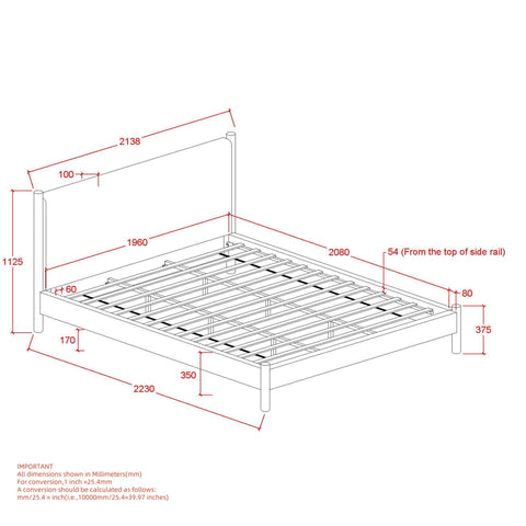 Zoran 78" King Platform Bed