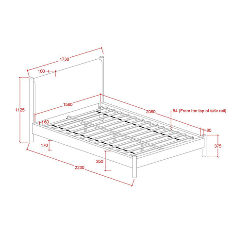 Zoran 60" Queen Platform Bed