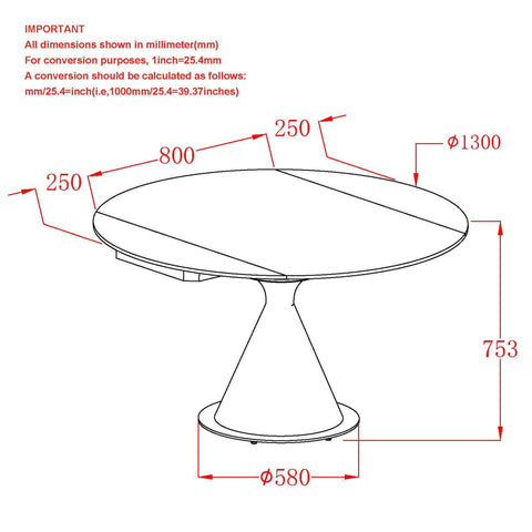 Calisto Round Pedestal Dining Table w/Extension