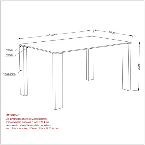 Frankfurt Rectangular Dining Table