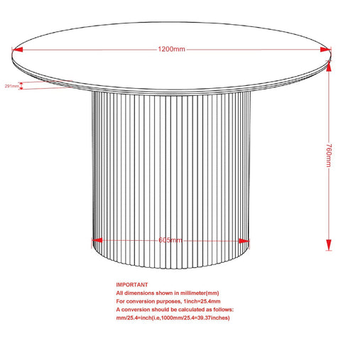 Thalia Round Dining Table, 47"