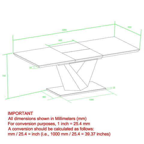 Eclipse Dining Table w/Extension