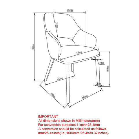 Denzel Dining Chair, set of 4