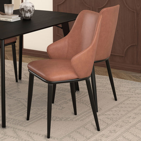 Kash Dining Chair, Faux Leather, set of 2,