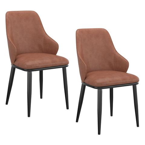 Kash Dining Chair, Faux Leather, set of 2,