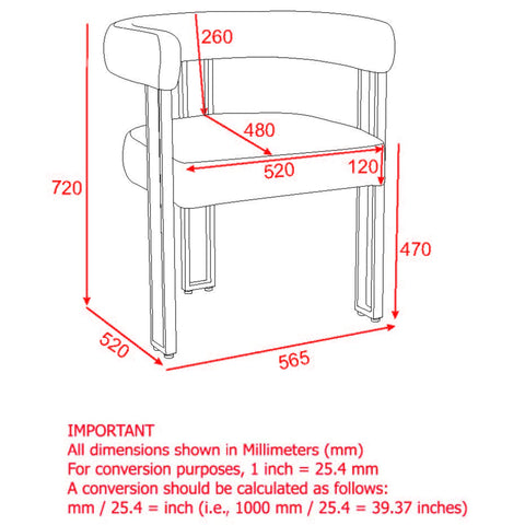 Scarlet Dining Chair, set of 2,