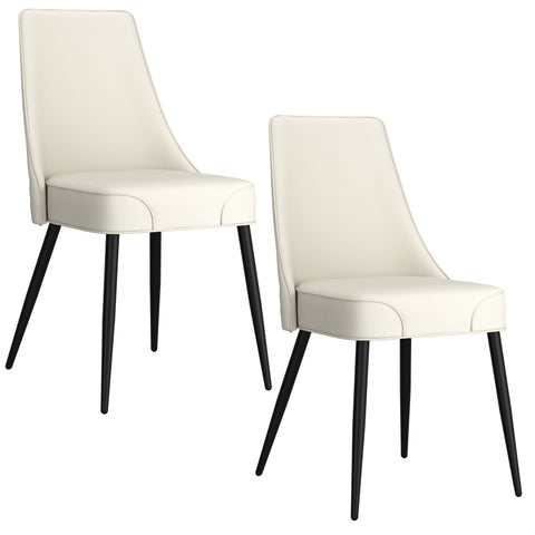 Koda Dining Chair, Faux Leather, set of 2,