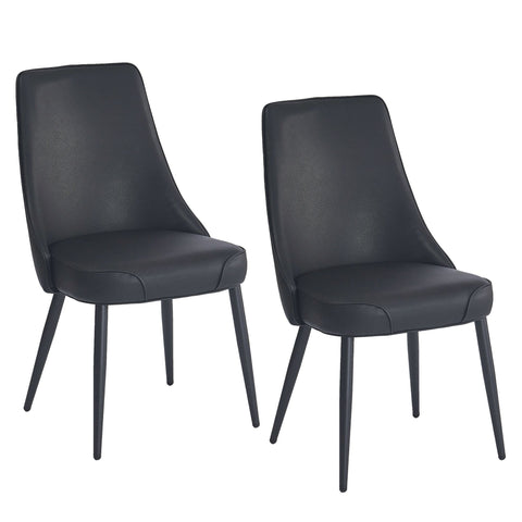 Koda Dining Chair, Faux Leather, set of 2,