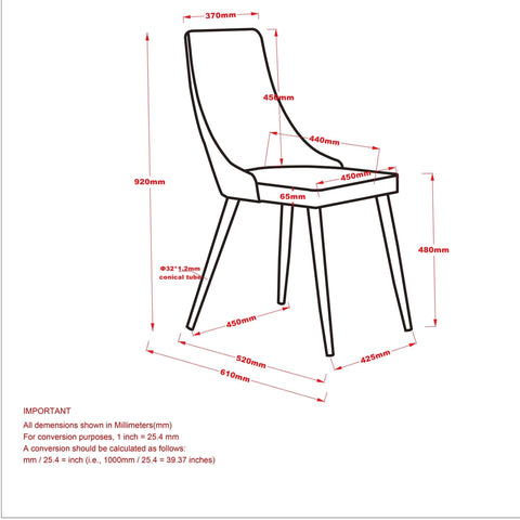 Cora Fabric Dining Chair, set of 2,