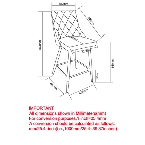 Devo 26" Counter Stool, set of 2,