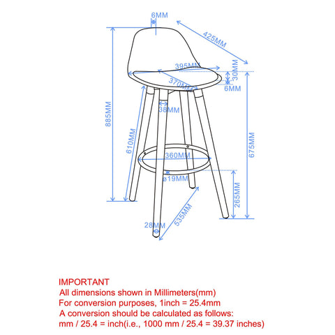 Diablo 26" Counter Stool, set of 2,