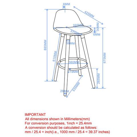 Diablo 26" Counter Stool, set of 2,