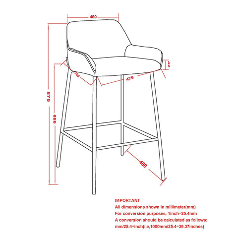 Baily 26" Counter Stool, set of 2,