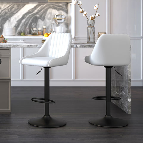 Kron Adjustable Height Air-Lift Swivel Stool, set of 2,