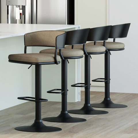 Kazan Adjustable Air-Lift Stool, Set of 2