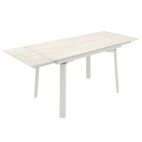 Bellaro/Caprese 7pc Dining Set - Travertine Table with Beige Chair