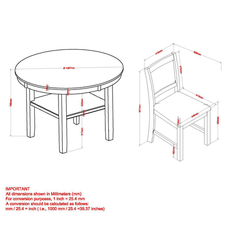 Samuel 5pc Dining set