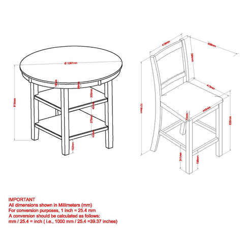 Samuel 5pc Pub set