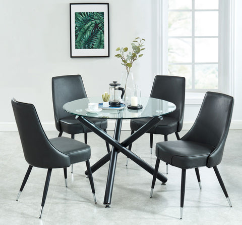 Suzette/Silvano 5pc Dining Set