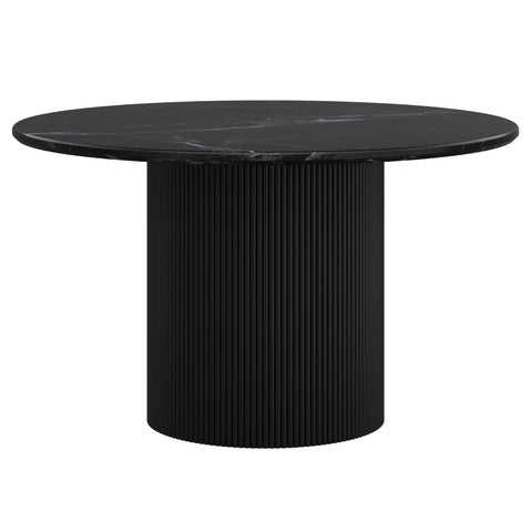 Jilsa/Kazan 5pc Dining Set - Black Table with Ivory & Black Chair