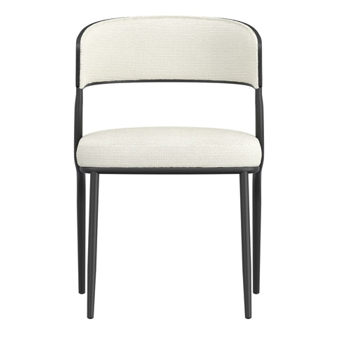 Jilsa/Kazan 5pc Dining Set - Black Table with Ivory & Black Chair