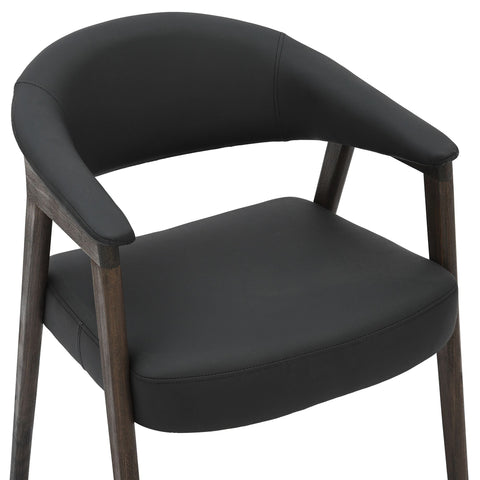 Aurelia/Bexley 7pc Dining Set - Bulgari White Table with Black Chair