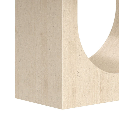 Aurelia/Koda 7pc Dining Set - Travertine Table with Beige PU Chair