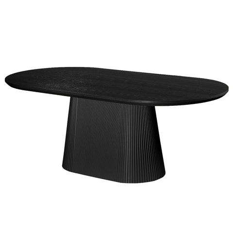 Tovas/Bexley 7pc Dining Set - Black Oval Table with Mushroom Chair