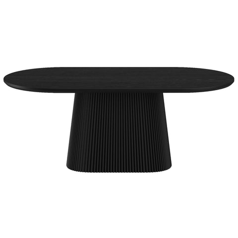 Tovas/Bexley 7pc Dining Set - Black Oval Table with Mushroom Chair