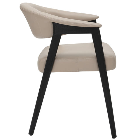 Tovas/Bexley 7pc Dining Set - Black Oval Table with Mushroom Chair