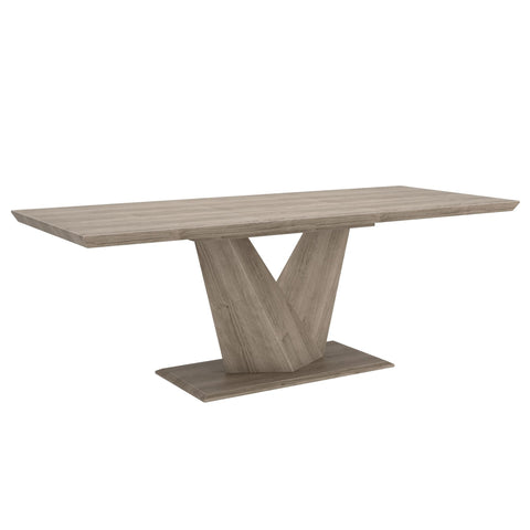 Eclipse/ Caprese 7pc Dining Set - Washed Oak Table with Beige Chair