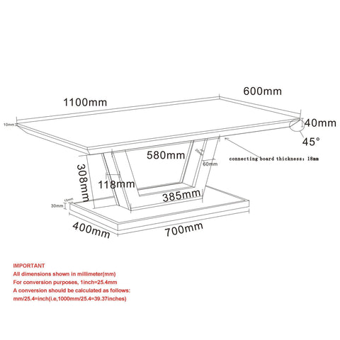 Forna Rectangular Coffee Table