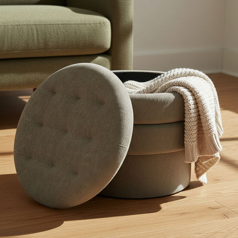 Kepler Round Storage Ottoman