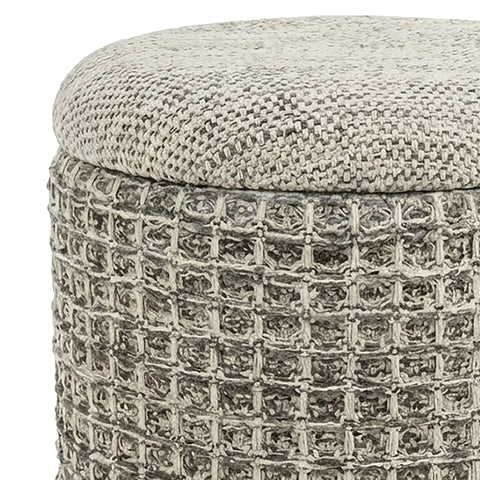 Indigo Round Storage Ottoman