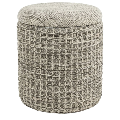 Indigo Round Storage Ottoman