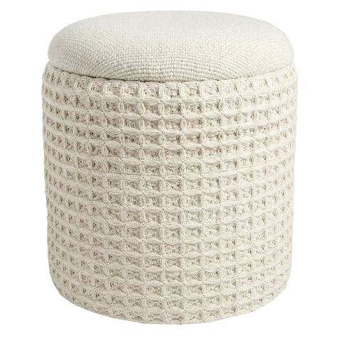 Indigo Round Storage Ottoman