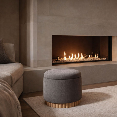 Sadie Round Storage Ottoman