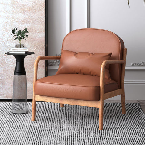 Fani Accent Chair, Faux Leather